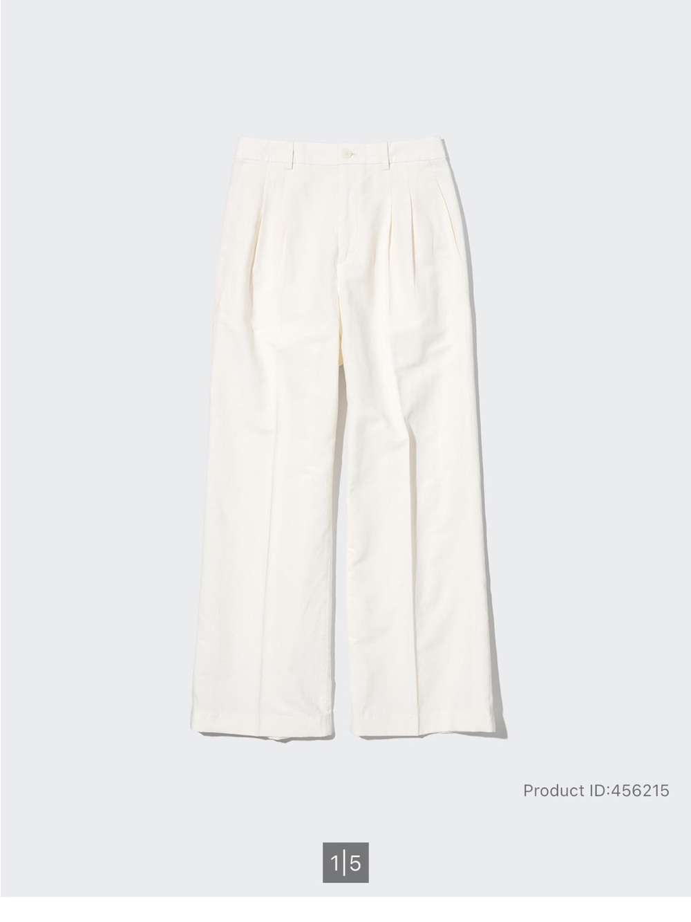 Uniqlo Wide-Leg Pleated Dress Pants in White
